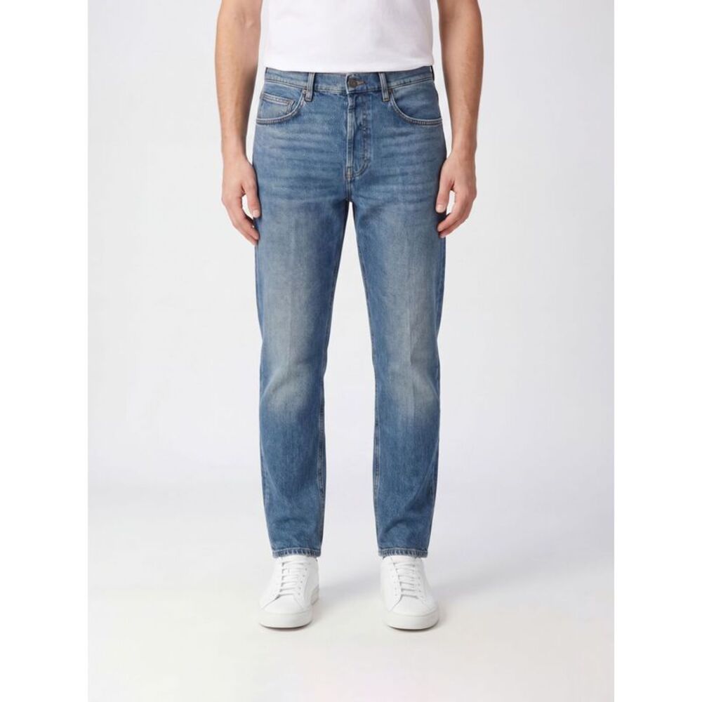 Lardini Men Slim Fit Mid-Rise Cotton Denim Jeans Lardini With Five Pockets